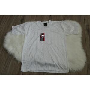 NWT Vintage MITRE V-Neck White Football Soccer Shirt Jersey Men's Medium